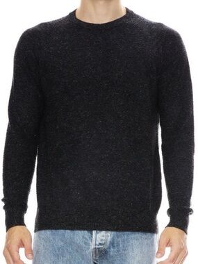 Billy Reid Men's Dark Charcoal Crewneck Sweater
